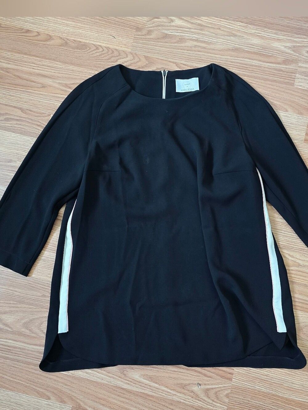 VOYAGE By Marina Rinaldi Black Tunic Top Women's Est. Size Large